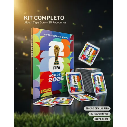 Kit Álbum Capa Dura + 140 Figurinhas - Copa Do Mundo 2026